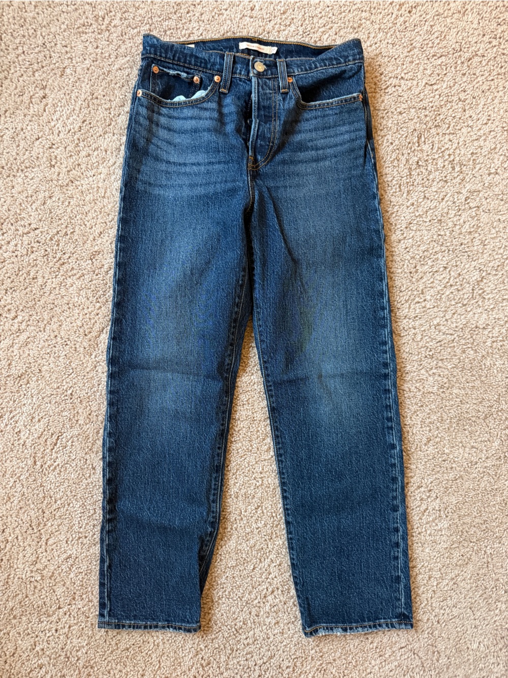 Levi’s Wedgie Straight Classic Dark Blue Straight-Leg Jeans